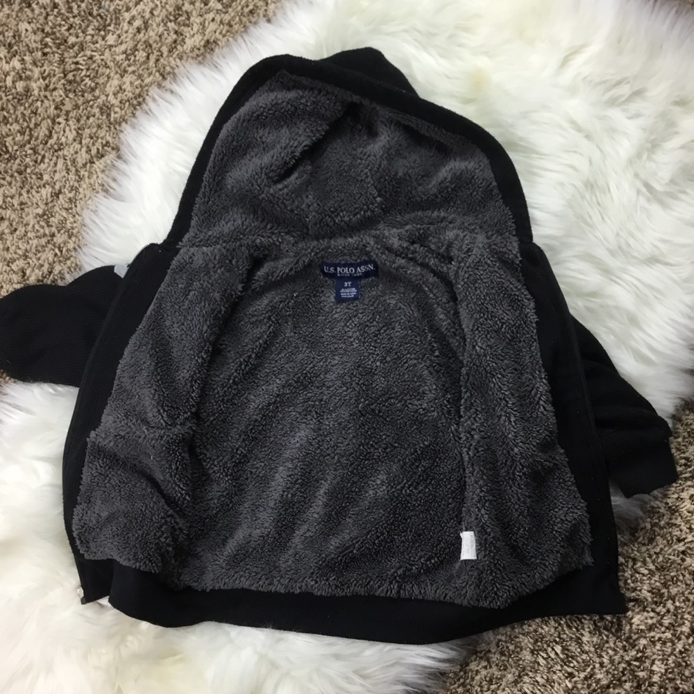 U.S Polo Ass. Boys Toddler Thick fuzz jacket - Picture 4 of 4